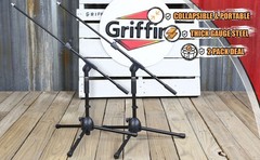 (2-PACK) Short Height Microphone Stand | GRIFFIN Small Studio Recording Holder
