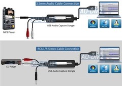 USB Analog To Digital Audio Converter Recorder Support MP3 WMA WAV OGG Format
