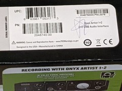 Mackie Onyx Artist 1.2 2×2 USB Audio Recording Studio Interface NEW Sealed Box!