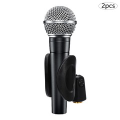2pcs Universal Microphone Clips Black Microphone Mic Clip Holders