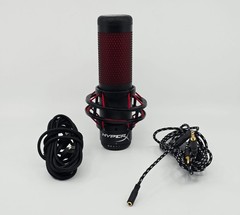 HyperX QuadCast Wired Multi-Pattern Electret Condenser Microphone – HX-MICQC-BK