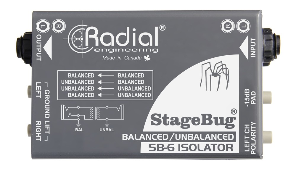 Radial StageBug SB-6 Isolator 2-channel Line Isolator (Open Box)
