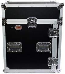 Pro X T-12MRSS 12U x 10U Slant Combo DJ / Mixer Rack Case + Sliding Laptop Shelf