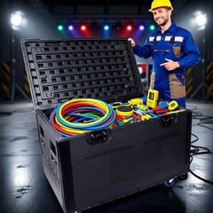 44″ x 22″ x 24″ Heavy Duty ATA Road Case Cable Road Case Trunk Easy to Transport