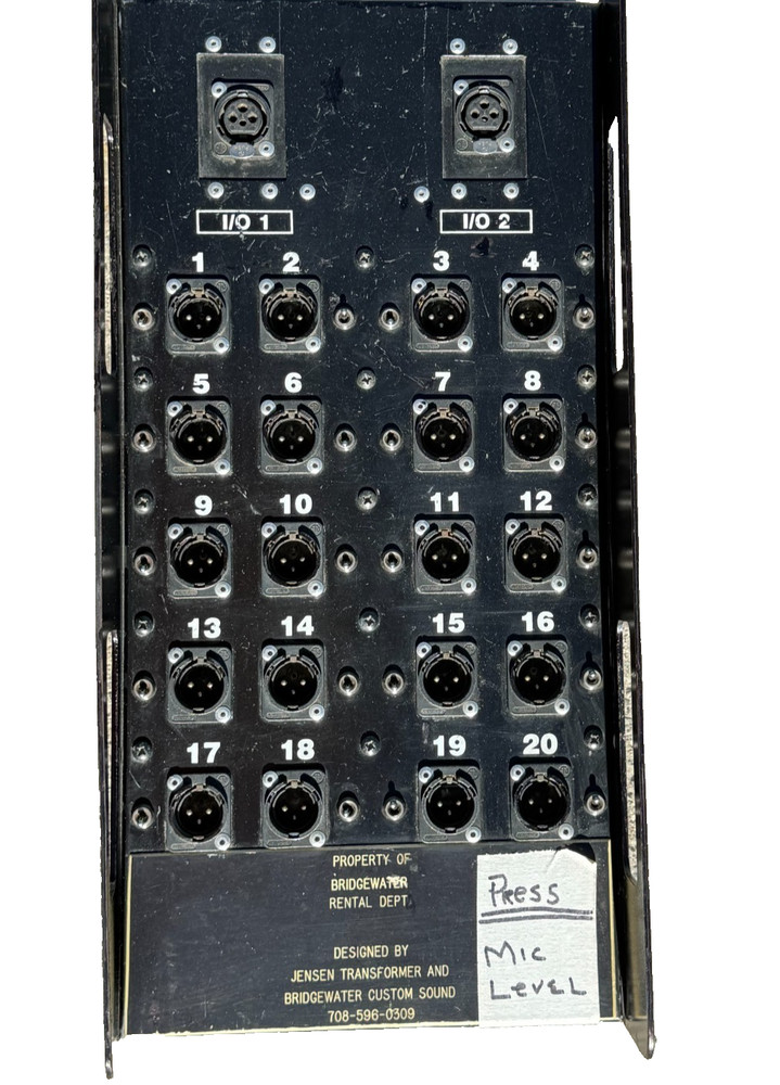 Audio Press Box Passive 1 Line In 20 MIC Out DESIGNED by JENSEN TRANSFORMERS