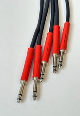 Neutrik NP3TT-P 1/4” TRS Patch Cable 26” (2ft) – Lot of 5 – Studio Pro Audio