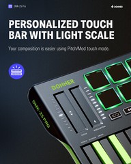 🎹 Donner DMK-25 Pro MIDI Keyboard Controller +Music Production Software | Green