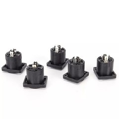 10Pcs Speakon 4 Pin Female Jack Compatible Audio Cable Panel Socket Connectors