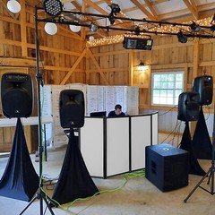 PRORECK DJ Speaker Facade Foldable Event Booth Panels Black & White Carry Bag