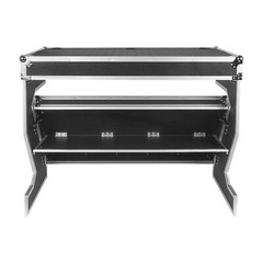 Sound Town DJ Z-Table Workstation Folding Mobile Wheels Flight Case STDJT-Z46W