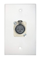 White PROCRAFT SPL-1X-WH-VAR 1 Gang White Pro Audio Installation Wall Plate Load