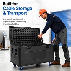 44″ Utility Stackable Heavy Duty ATA Rolling Road Case for DJ Equipment Storage