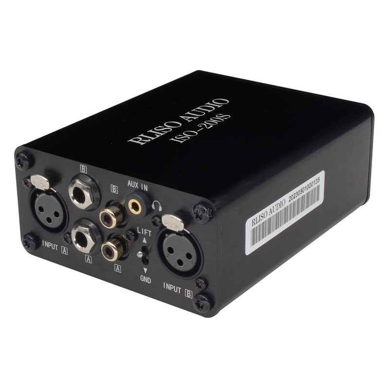 RLISO ISO-200S Audio Isolator Current Noise Removing XLR/TRS/RCA/AUX 3.5MM