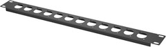 1U XLR Patch Panel with 12 Connectors for Audio Rack Mounting