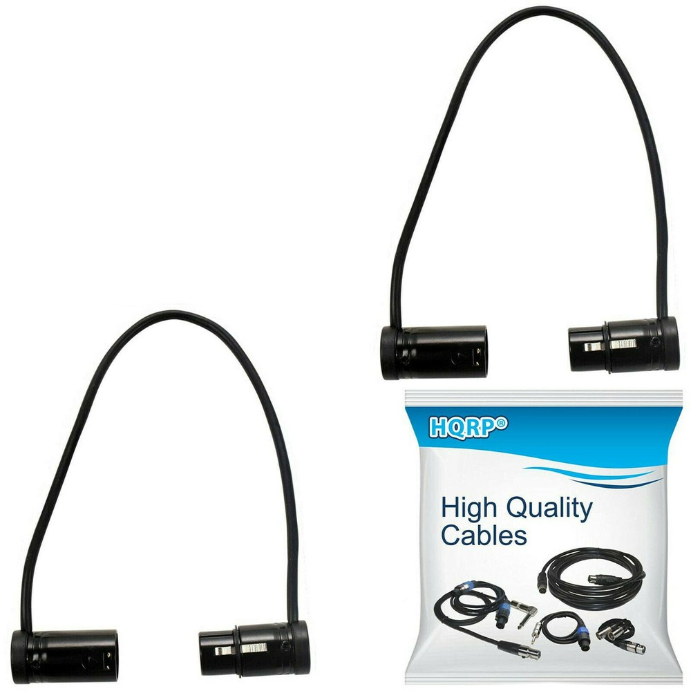 2-Pack HQRP 3-Pin XLR Female 3-Pin XLR Male Cable for Sound 302 552 633 688 788T