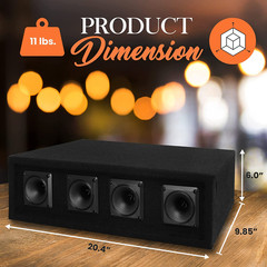 -Pro 4 Way DJ Speaker System, 300 Watt Power, 150 RMS, Four 3 Inch Horn