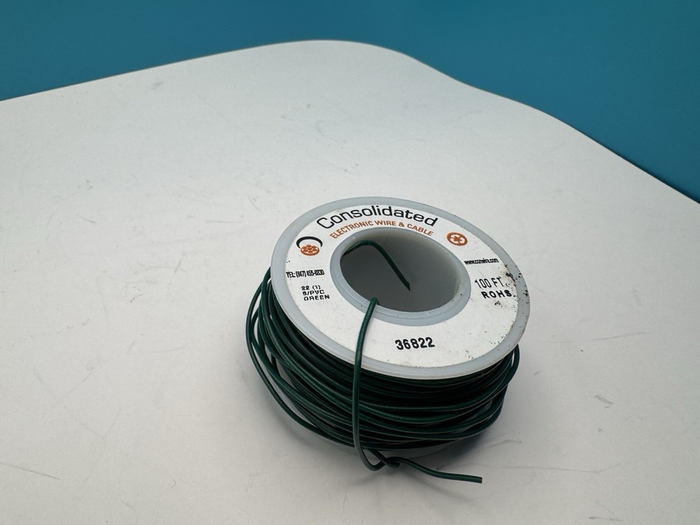 Consolidated 22 AWG Green Stranded Hook-Up Wire 50 ft.