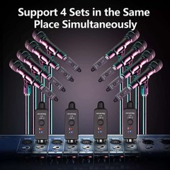 1set Professional Microphone Transmitter&Receiver 24-bit/48kHz UHF XLR Adapter