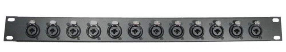 1U Procraft Rack Panel 12 Ch Combo XLR 1/4″ Patch Panel (AFP1U-12NCJ6FI-S) USA