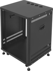 19“ 15U AV Equipment Rack w/ Caster Wheels Universal Network & Stereo Stand