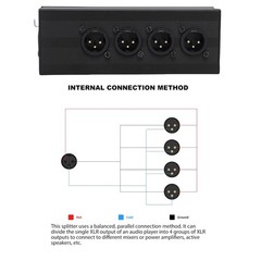 XLR 3 Pin Splitter Box With Robust Construction For PA System Easy To Use