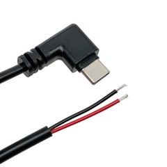 Pcs 2CM 22AWG Right Angle USB Type-C 2 Core 25cm USB Type-C Male Right Angle 5
