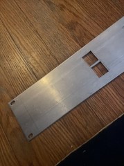 Blank Silver Metal Two 2 Rack Space Panel Heavy Duty Steel Spacer Punch outs #1