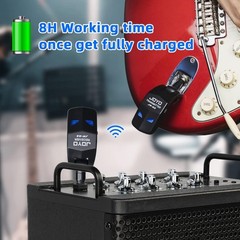 JOYO 2.4Ghz Wireless Guitar Bass System Transmitter Receiver 4 Channel