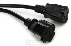 Hosa YAC-407 18-gauge NEMA 5-15P to Dual NEMA 5-15R Power Y Cable