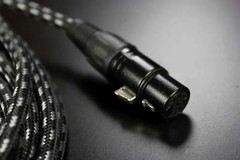 7 Pin XLR 20ft Female Male Vacuum Tube Microphone 20′ Cable Cord Black Tweed Mic