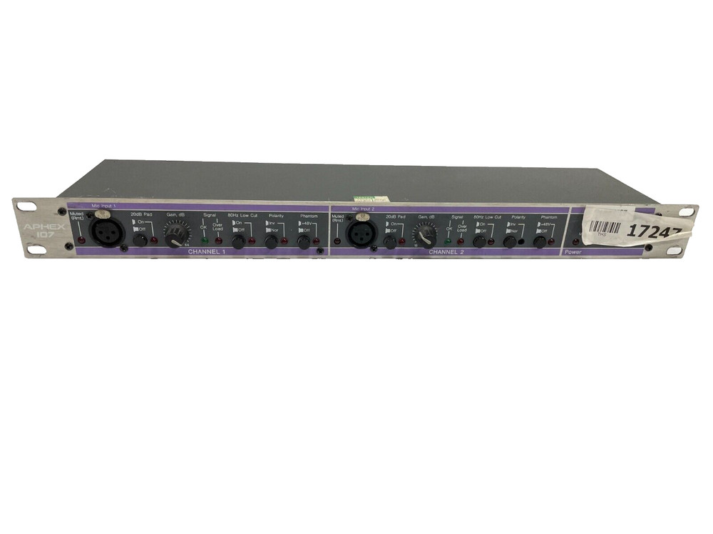 Aphex 107 Dual Channel Thermionic Mic Preamp #17247 (One)THS