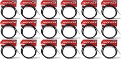 18 Rockville RCGT6.0B 6′ 1/4″ TS to 1/4“ TS Guitar/Instrument Cable