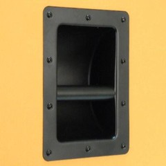 Vintage Empty 2×12″ Guitar Cabinet – Orange Tolex / Black Cloth Grill