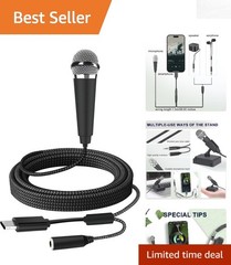 Mini USB-C Karaoke Microphone for iPhone & Android – Perfect for Vlogs & Music