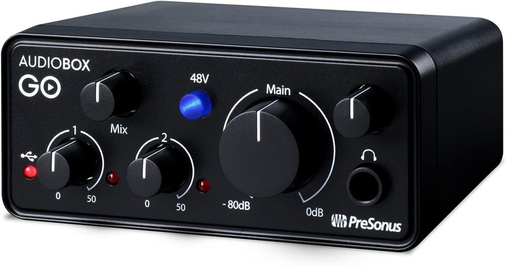 PreSonus AudioBox GO Compact 2×2 Bus-Powered USB Audio Interface
