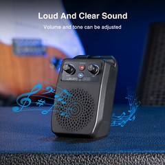 LEKATO Bluetooth Electric Guitar Amp Rechargeable Mini Amplifier 4 Effects 5W