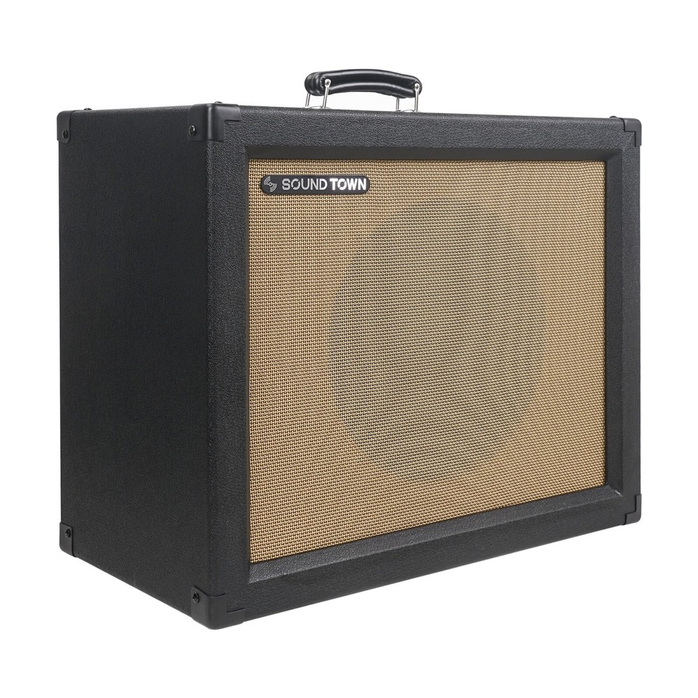 Sound Town 1 x 12″ 65W Guitar Speaker Plywood Cabinet w/ Black Tolex (GUC112BK)