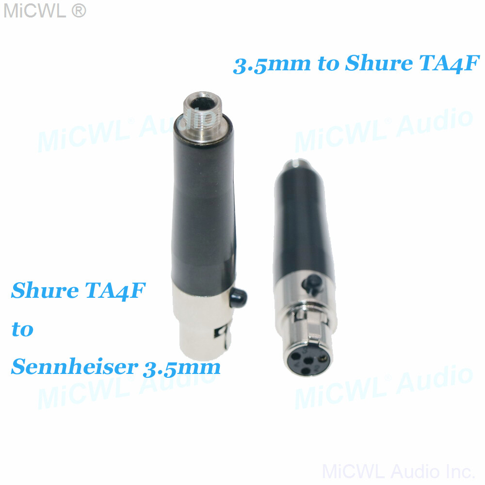 Microphone Adapter 3.5mm Sennheiser to Shure TA4F mini Female connector DIY Part