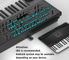 FORE S1 Wireless MIDI Interface & USB Type-C Adapter, Ultra Low…