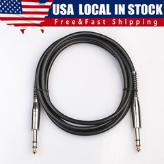 6FT Stereo Cable 1/4 Inch Male Trs Speaker Amp Noiseless Guitar Cable