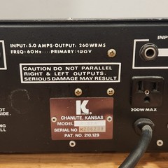 Vintage Kustom X Stereo Power Amp SPA Solid State Bass Guitar Home Audio PA