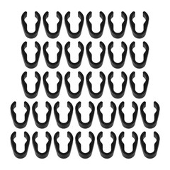 Multiple Sizes for Easy Attachment Microphone Stand Cable Clips 32 PCS