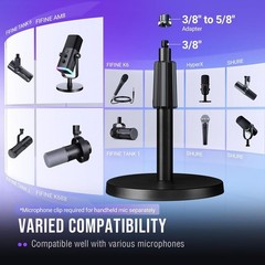 FIFINE BS1 Heavy Duty Desktop Microphone Stand Black