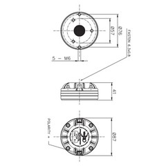 Faital Pro 1″ Exit Compression Driver, Bolt On, 120W Replacement Tweeter (HF108)