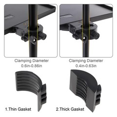 RTNLIT Microphone Stand Adjustable Mic Stand Tray with Phone Holder Clamp On …