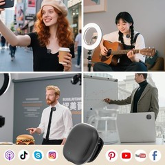 Notevox Wireless Lavalier Microphone AI Noise Canceling iPhone Android