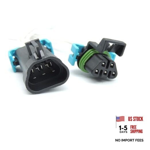 1PACK 5 Pin Male and Female Sealed Headlight Assembly Connector Plug Pigtail