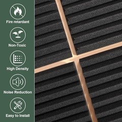 Versatile 50-Pack Soundproof Foam Panels – Ideal for Studios, Offices & Home Use