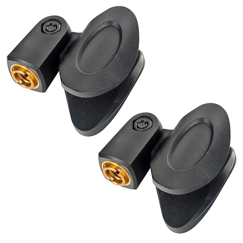 5 Core Microphone Clip Holder 2 Pieces with Screw Adapters 5/8 to 3/8 Inch