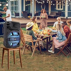 Pyle 12“ Portable Bluetooth Speaker System – 800 Watts – One Size, Black